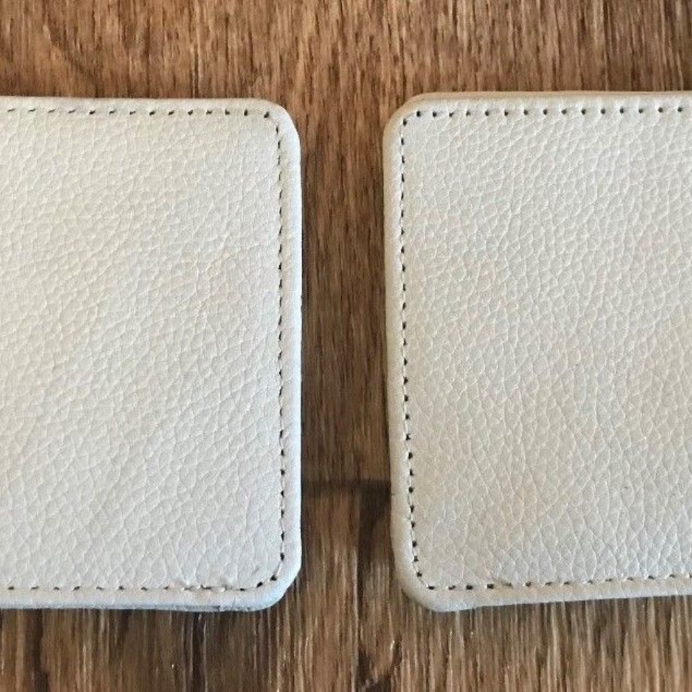 Lot 2 Men's White Wallet Supreme Genuine Leather - Picture 5 of 6